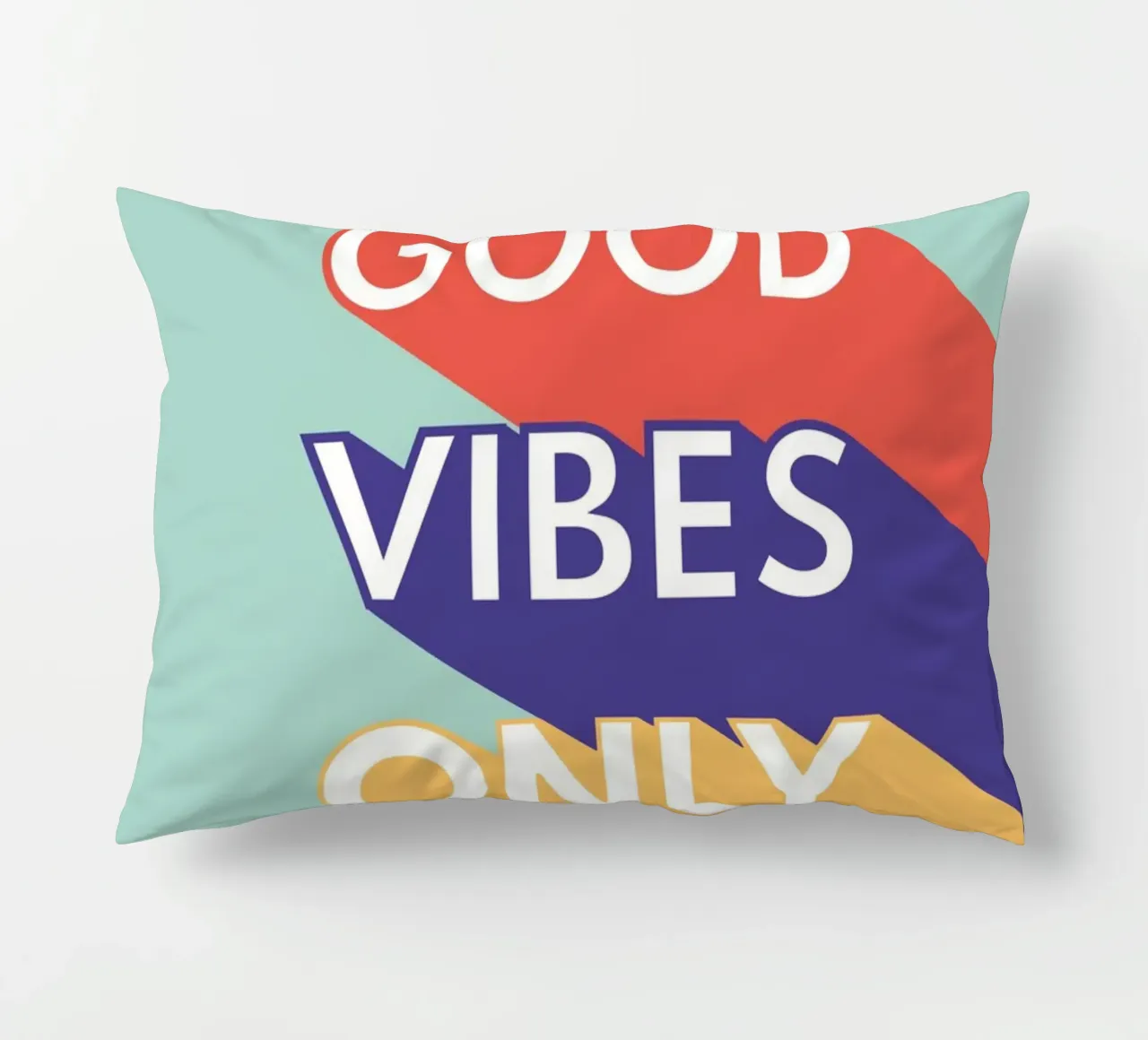 GOOD VIBES ONLY - Retro Pop cuscino da Typo Designs