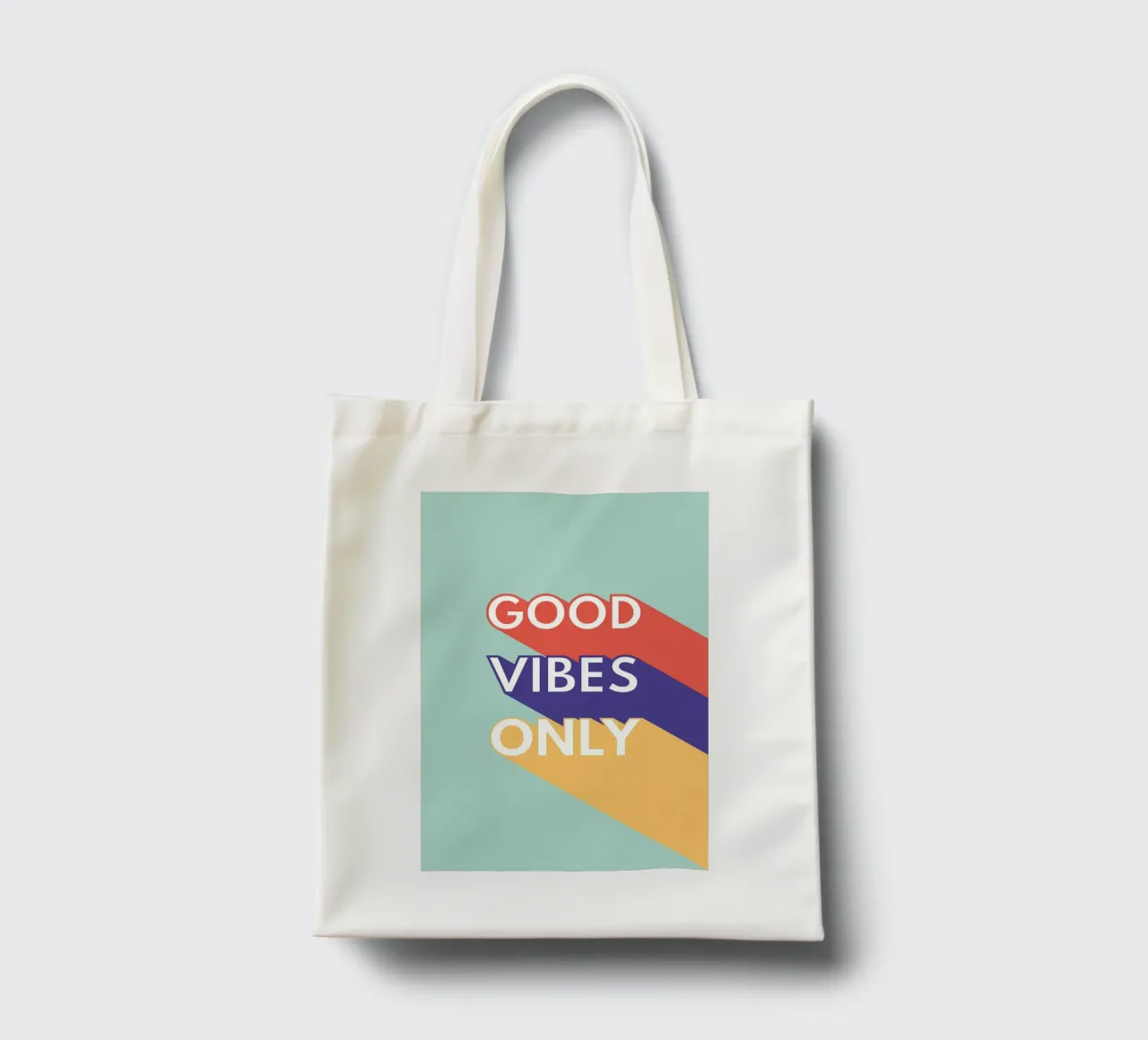 GOOD VIBES ONLY - Retro Pop borsa in juta da Typo Designs