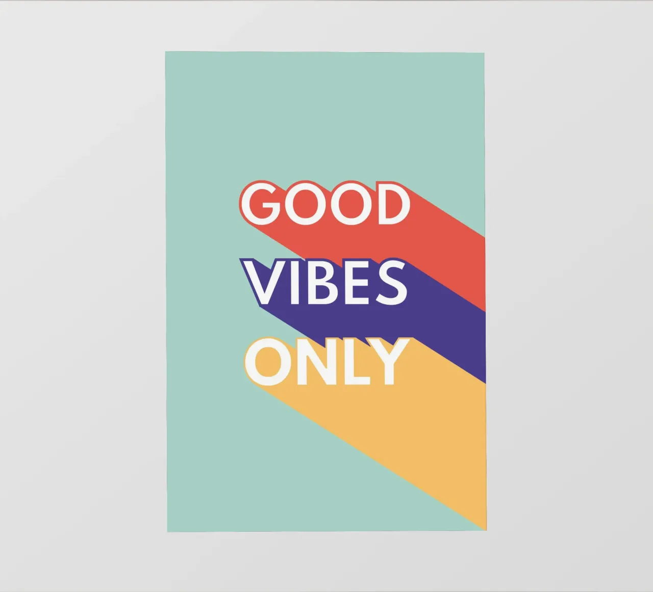 GOOD VIBES ONLY - Retro Pop papier peint photo de Typo Designs