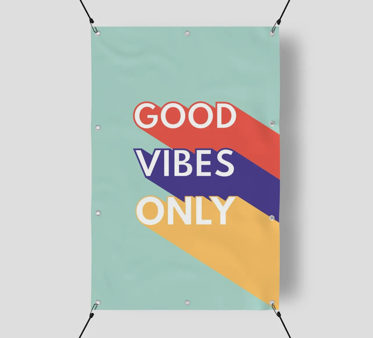 GOOD VIBES ONLY - Retro Pop telo in pvc da Typo Designs