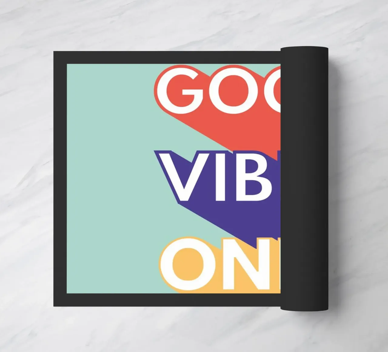 GOOD VIBES ONLY - Retro Pop paillasson de Typo Designs