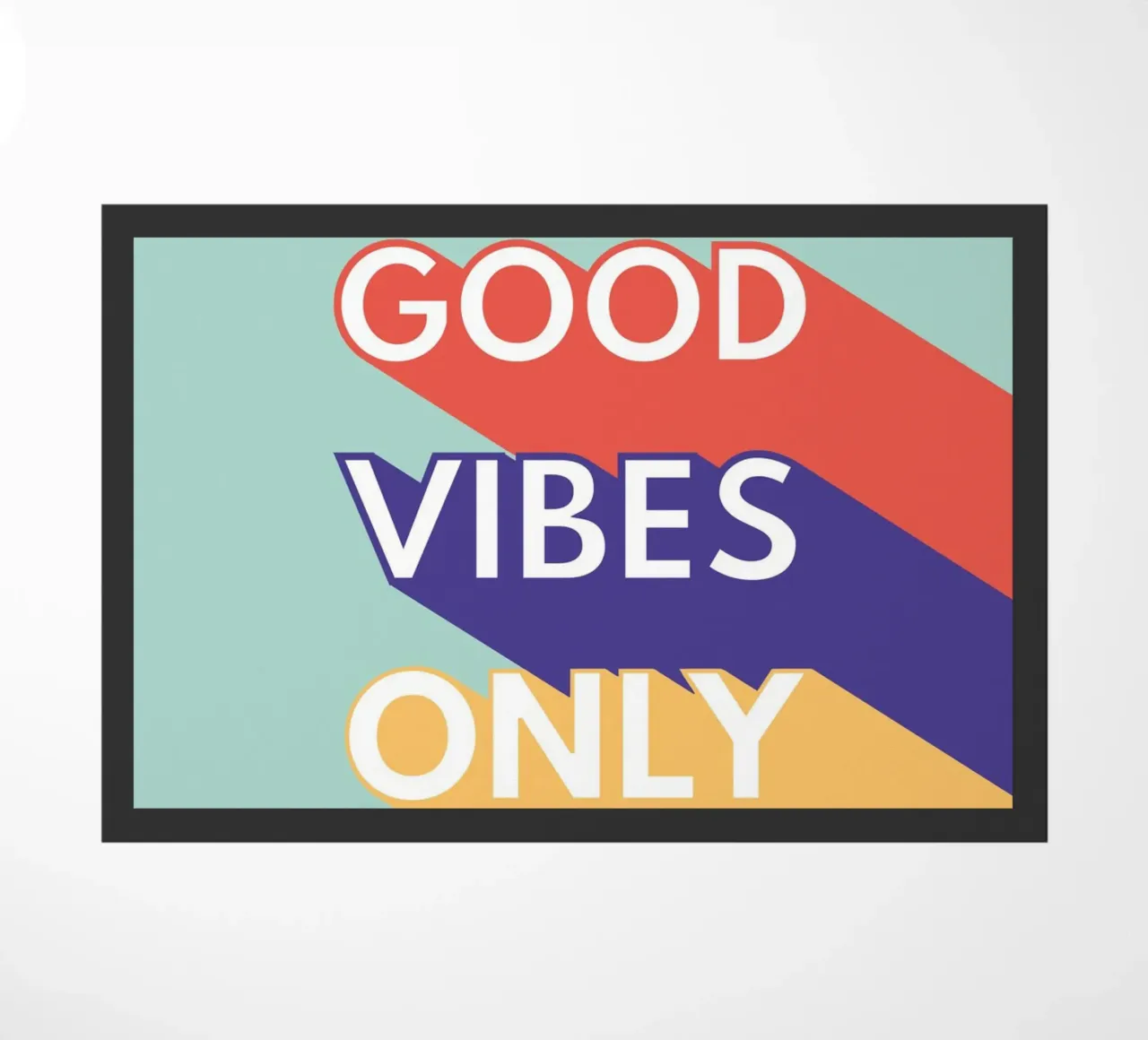 GOOD VIBES ONLY - Retro Pop paillasson de Typo Designs