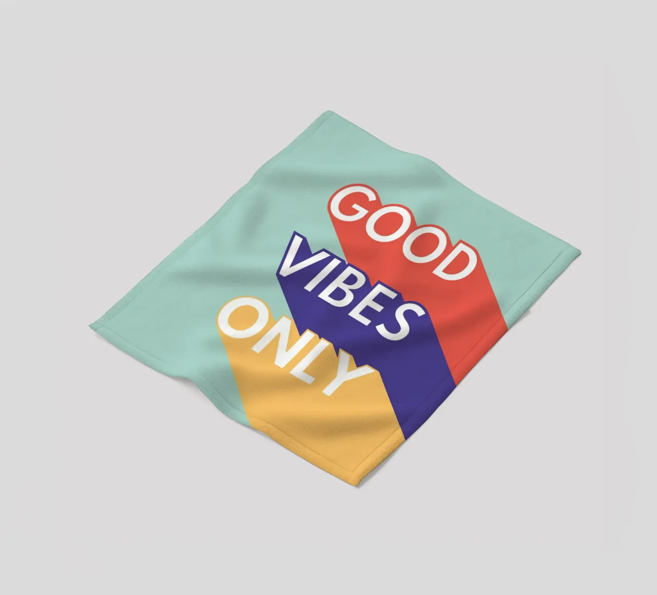 GOOD VIBES ONLY - Retro Pop coperta in pile da Typo Designs