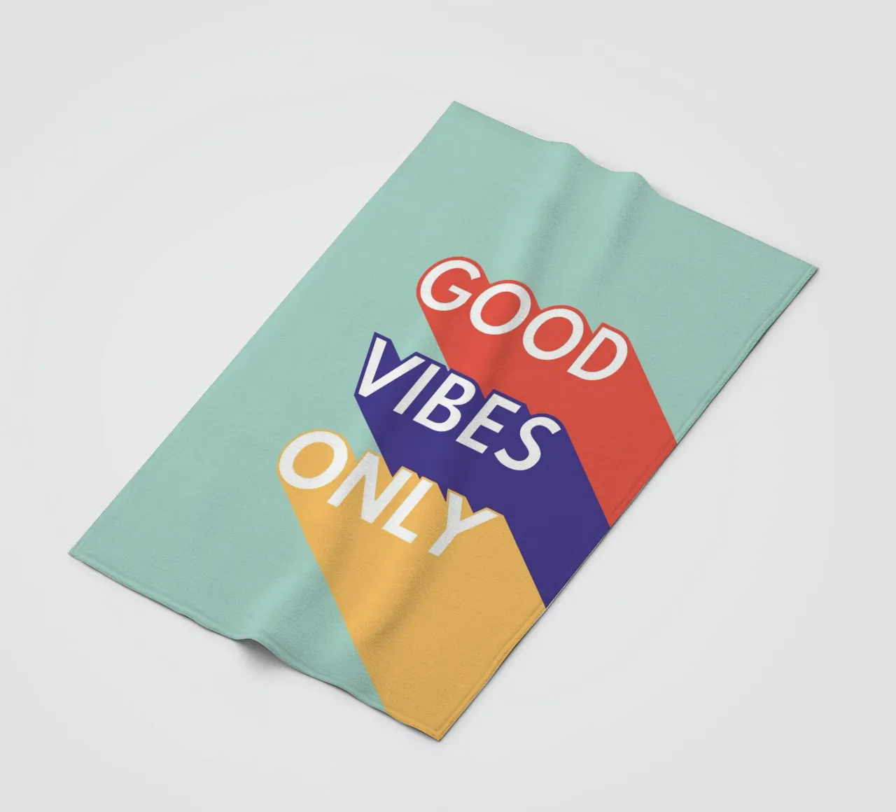 GOOD VIBES ONLY - Retro Pop coperta in pile da Typo Designs