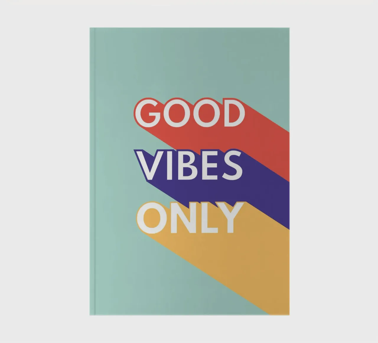 GOOD VIBES ONLY - Retro Pop Notizbuch von Typo Designs
