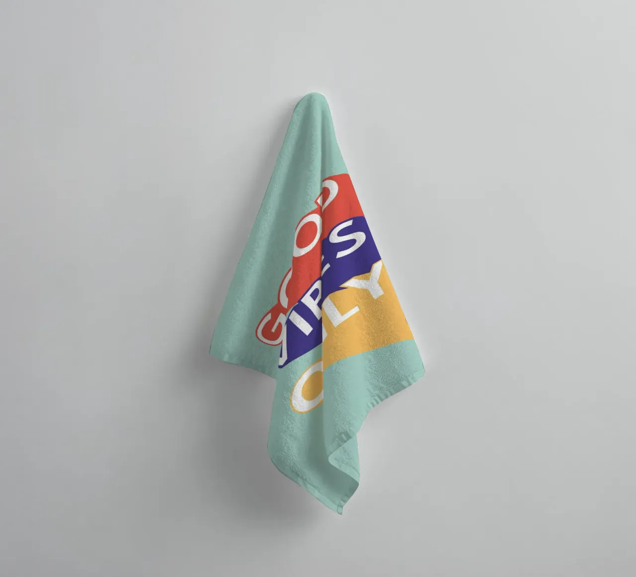 GOOD VIBES ONLY - Retro Pop Handtuch von Typo Designs