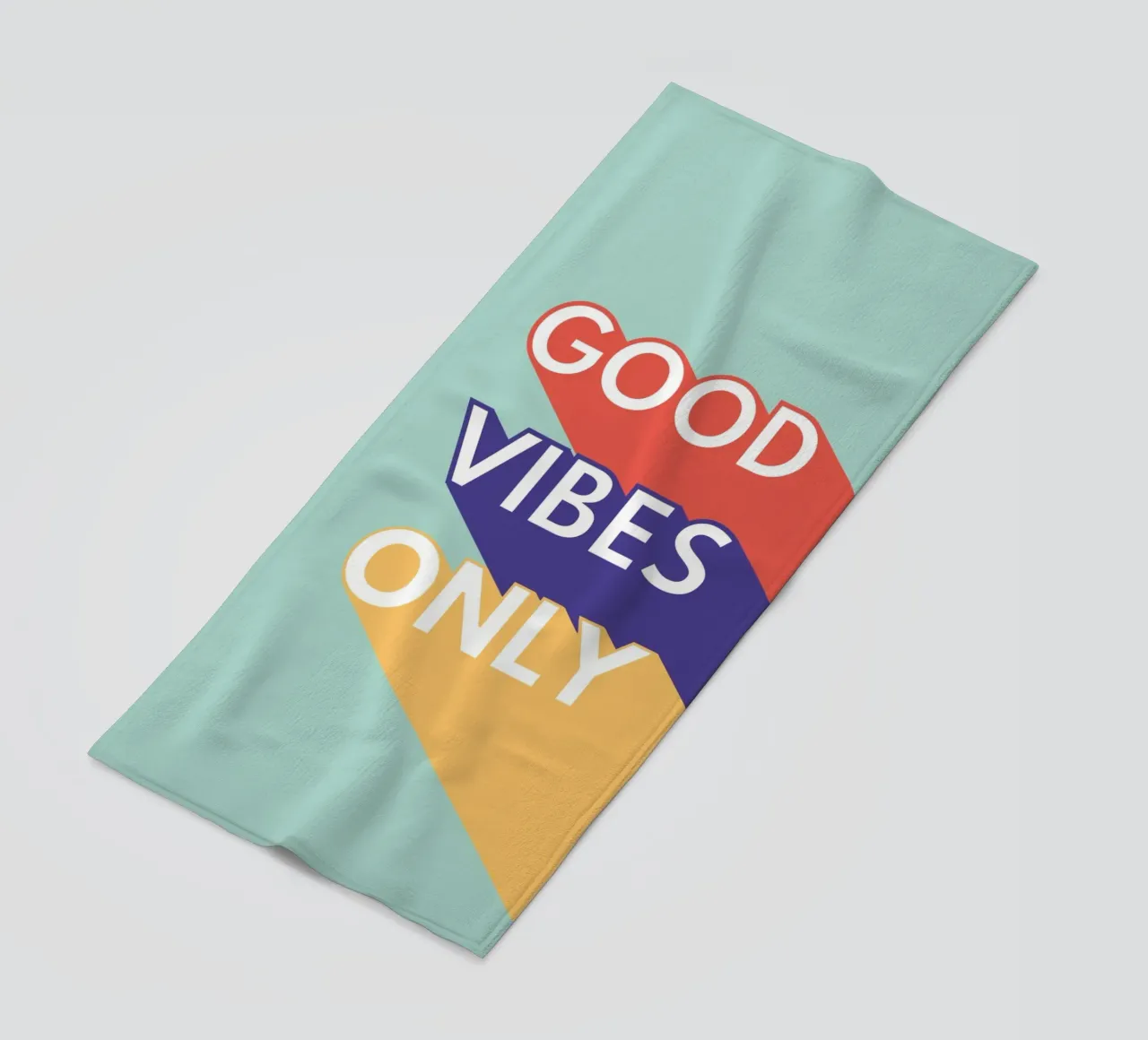 GOOD VIBES ONLY - Retro Pop telo mare da Typo Designs