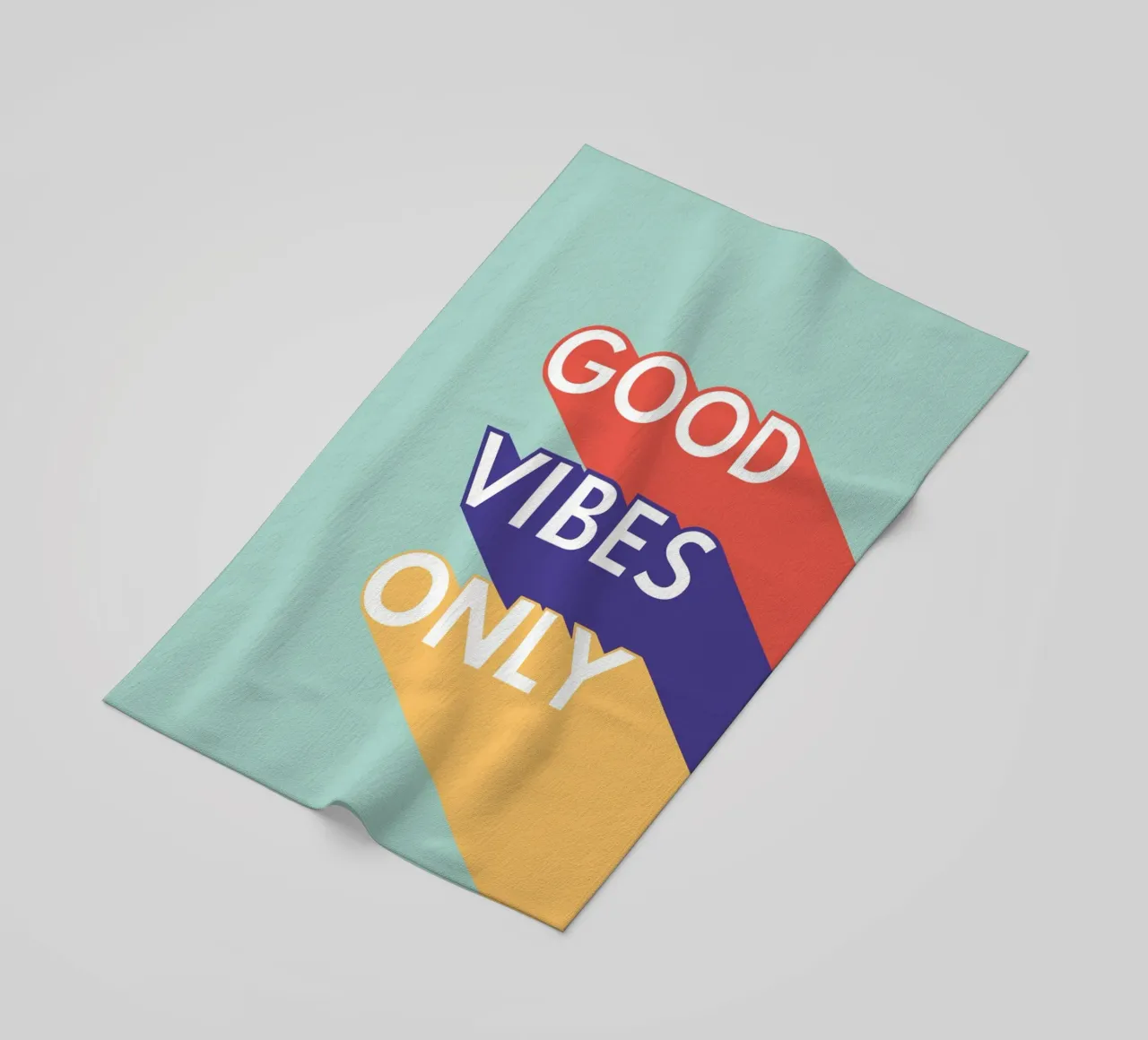 GOOD VIBES ONLY - Retro Pop telo mare da Typo Designs