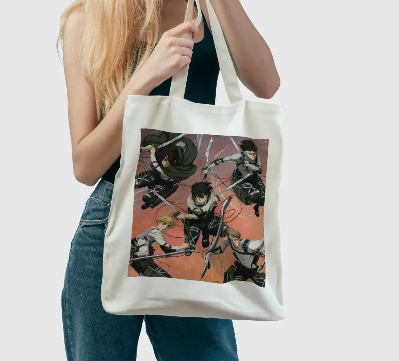 Armin Arlert e gli amici di Attack Titan Essential borsa in juta da mannys_artt