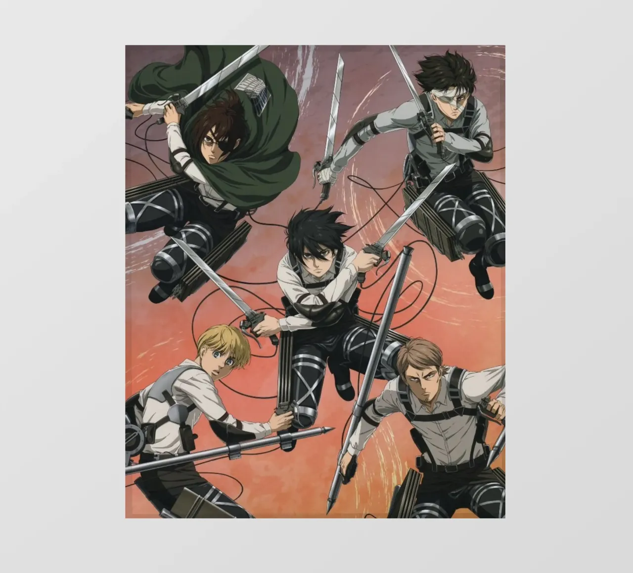 Armin Arlert e gli amici di Attack Titan Essential telo in pvc da mannys_artt