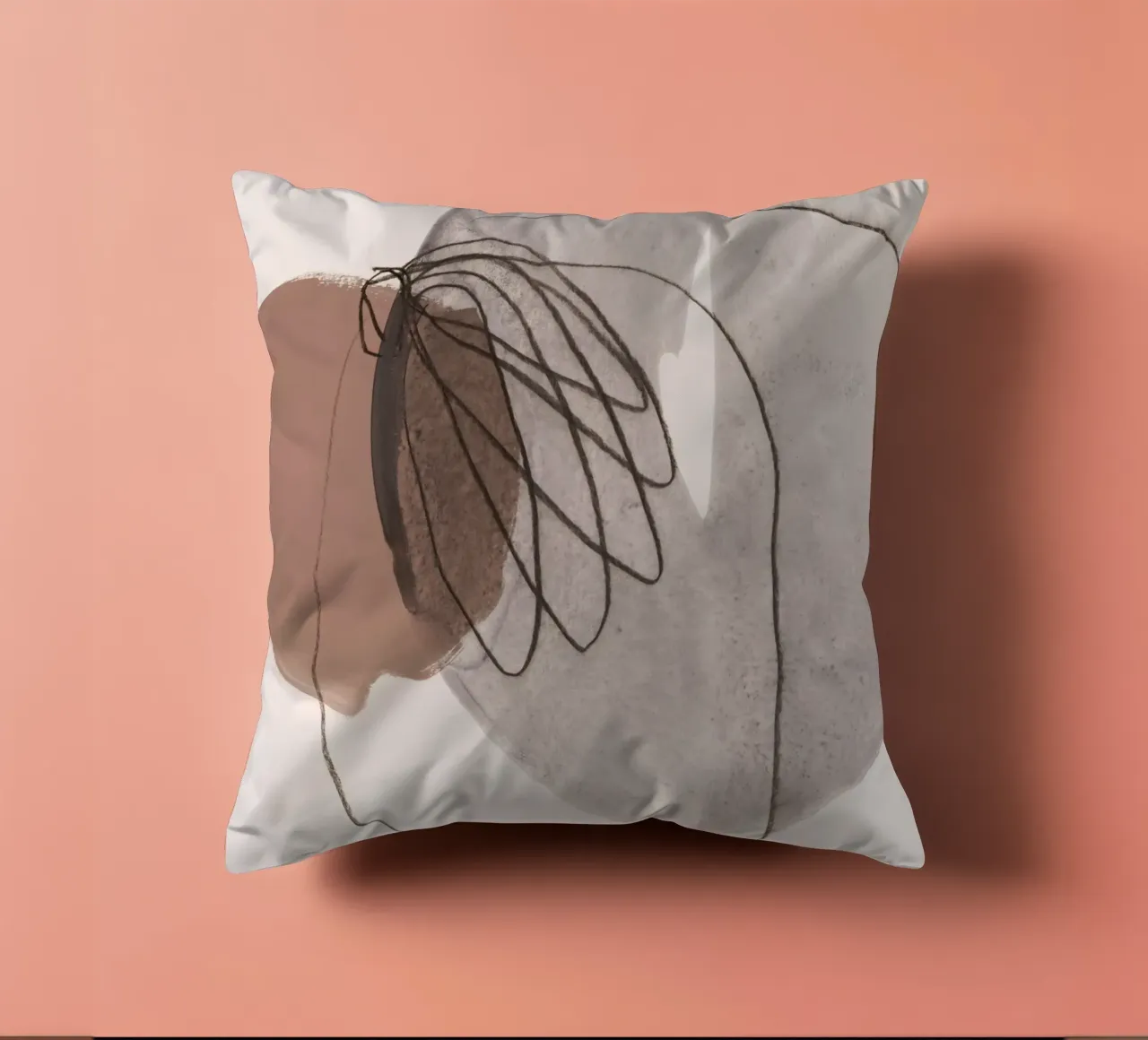 line and shape abstract 3 cuscino da IRIS LEHNHARDT FINE ART