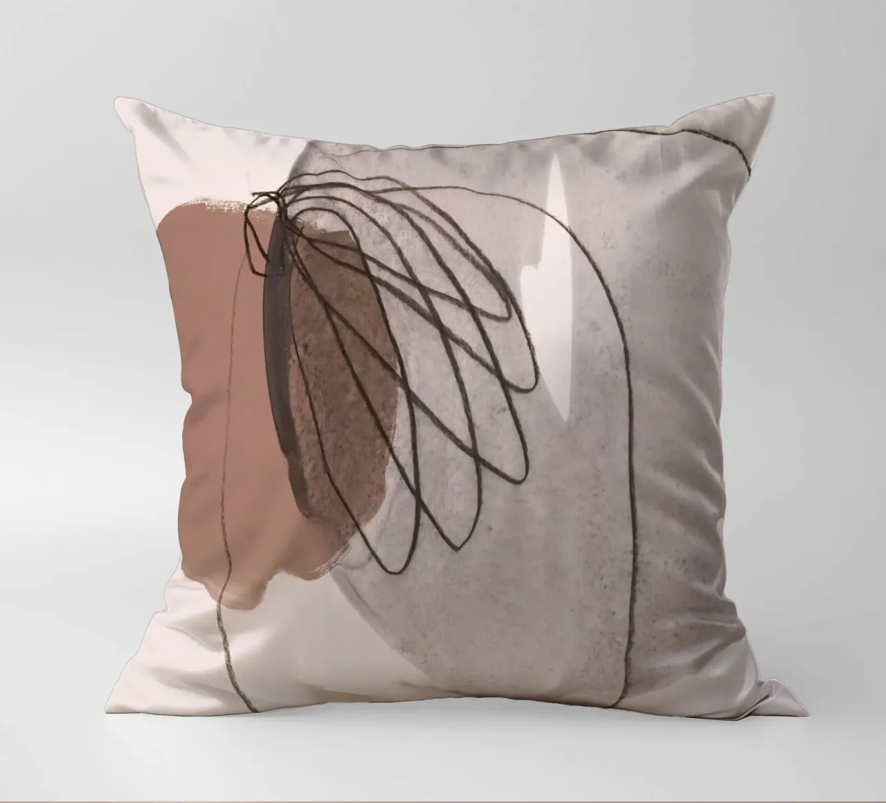 line and shape abstract 3 cuscino da IRIS LEHNHARDT FINE ART