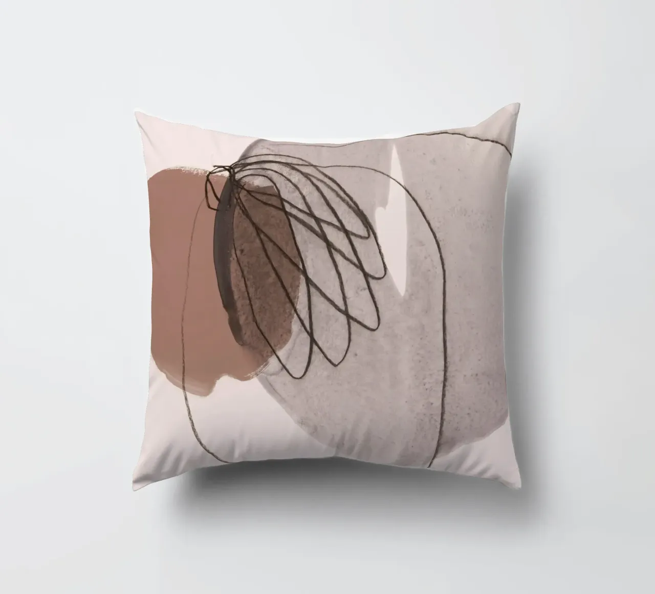 line and shape abstract 3 cuscino da IRIS LEHNHARDT FINE ART