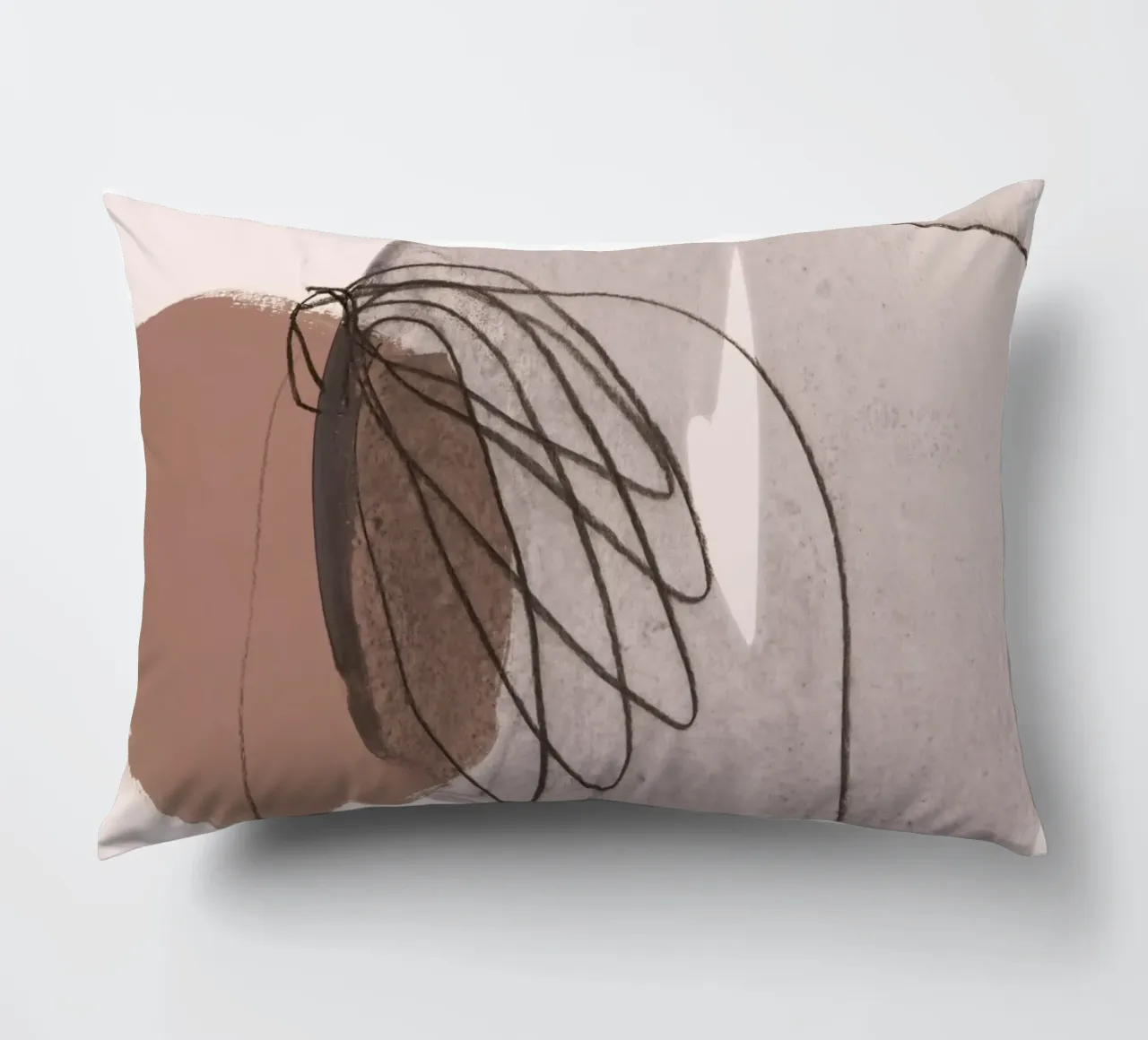 line and shape abstract 3 cuscino da IRIS LEHNHARDT FINE ART