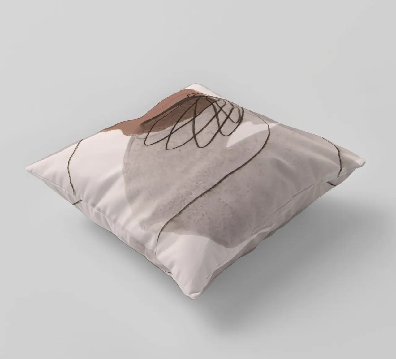 line and shape abstract 3 cuscino da IRIS LEHNHARDT FINE ART