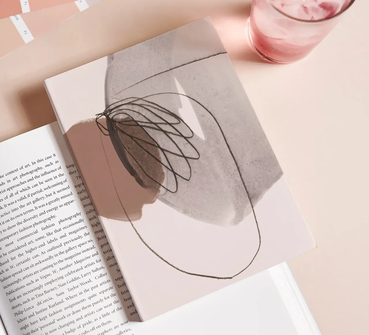 line and shape abstract 3 notebook by IRIS LEHNHARDT FINE ART