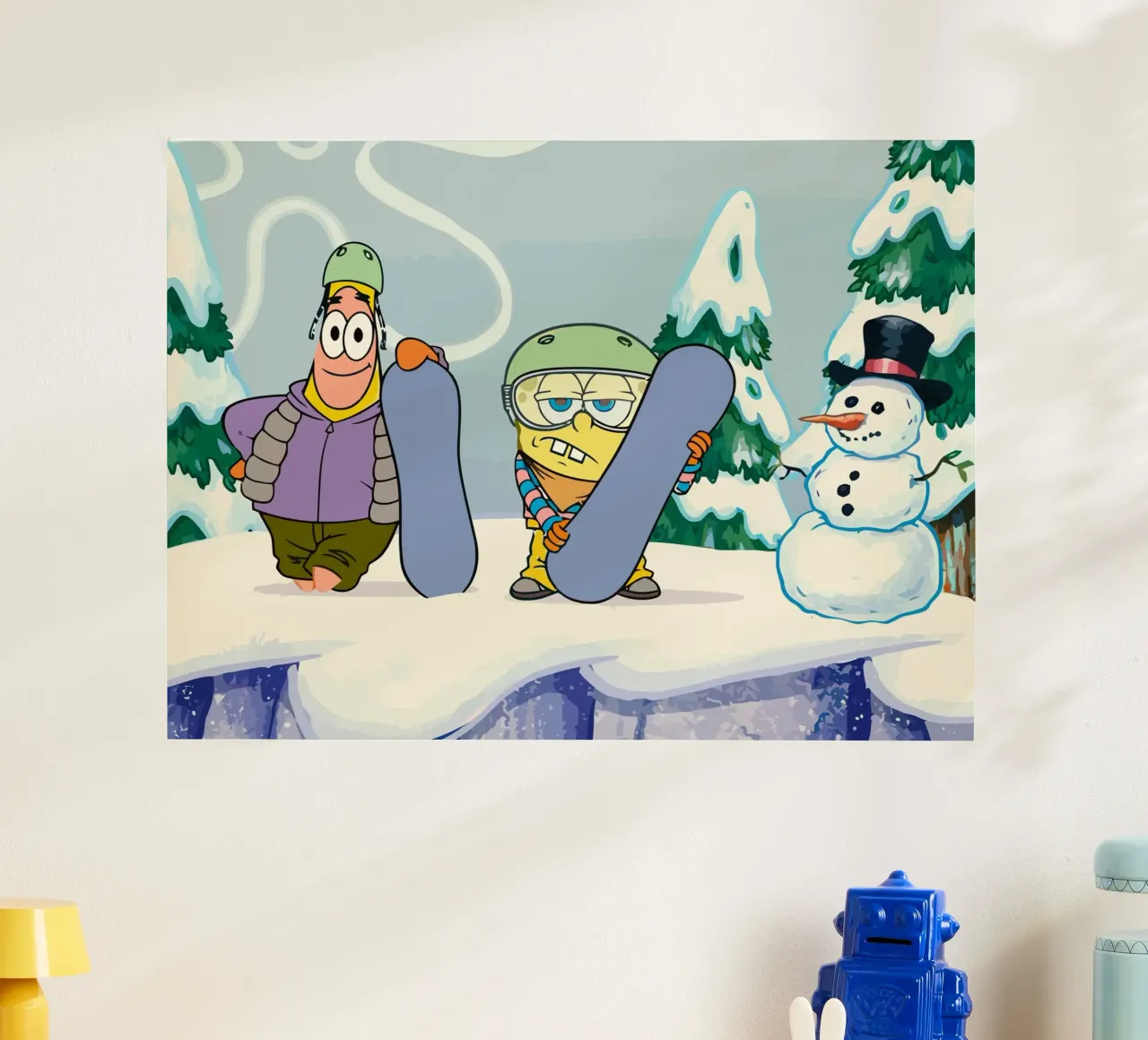 Spongebob and Patrick playing sky carta hahnemühle da Dumery Art