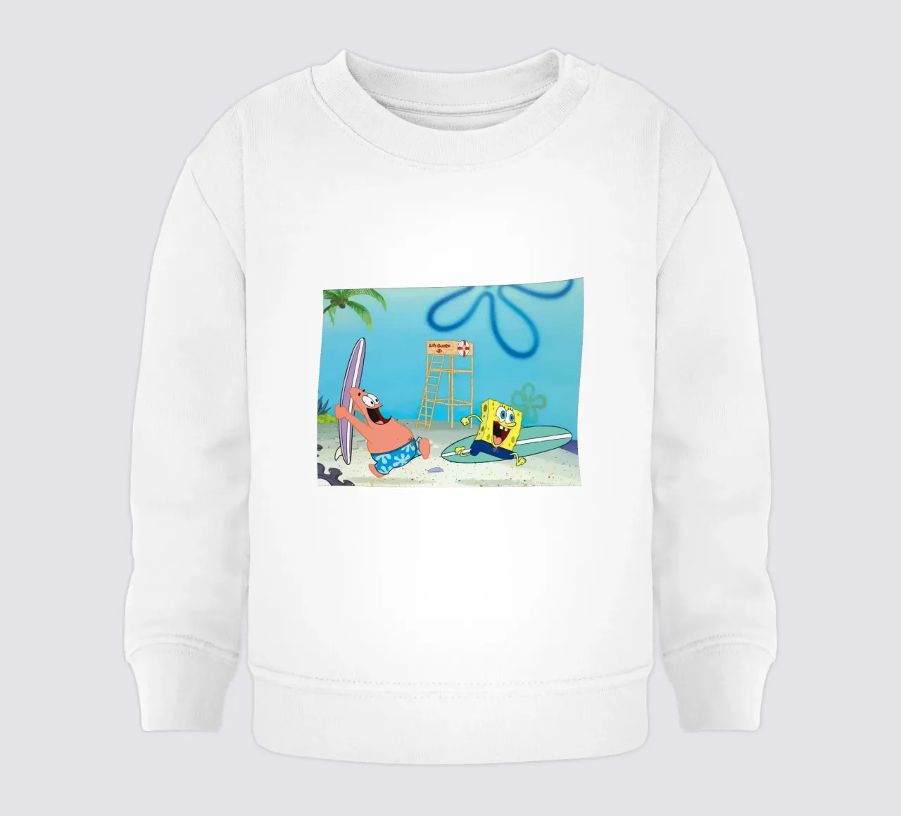 Spongebob and Patrick go surfing sweat pour bébé de Dumery Art