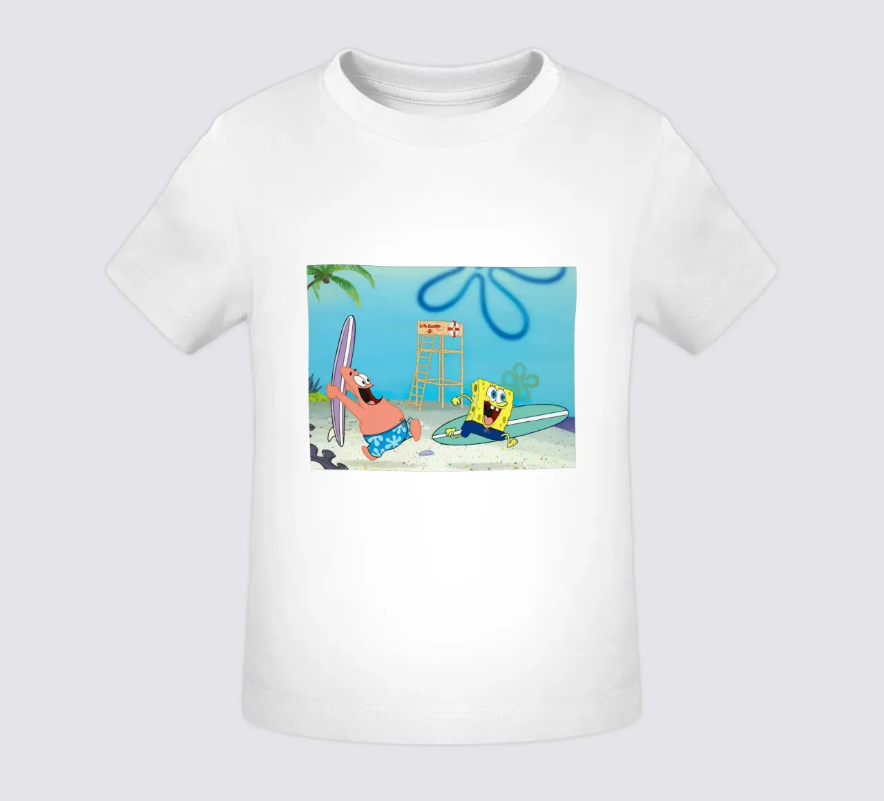 Spongebob and Patrick go surfing maglietta neonato da Dumery Art