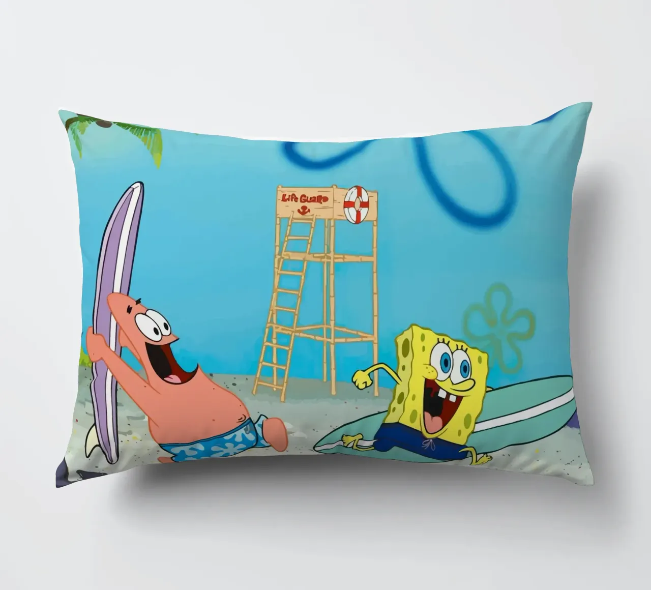 Spongebob and Patrick go surfing coussin de Dumery Art