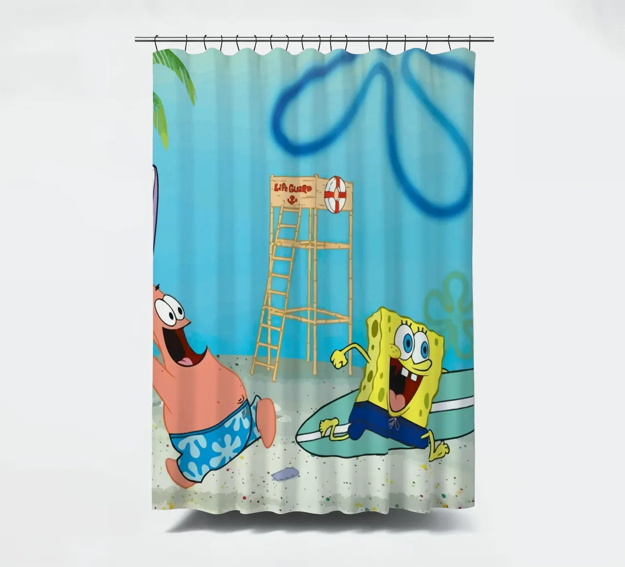 Spongebob and Patrick go surfing tenda da doccia da Dumery Art