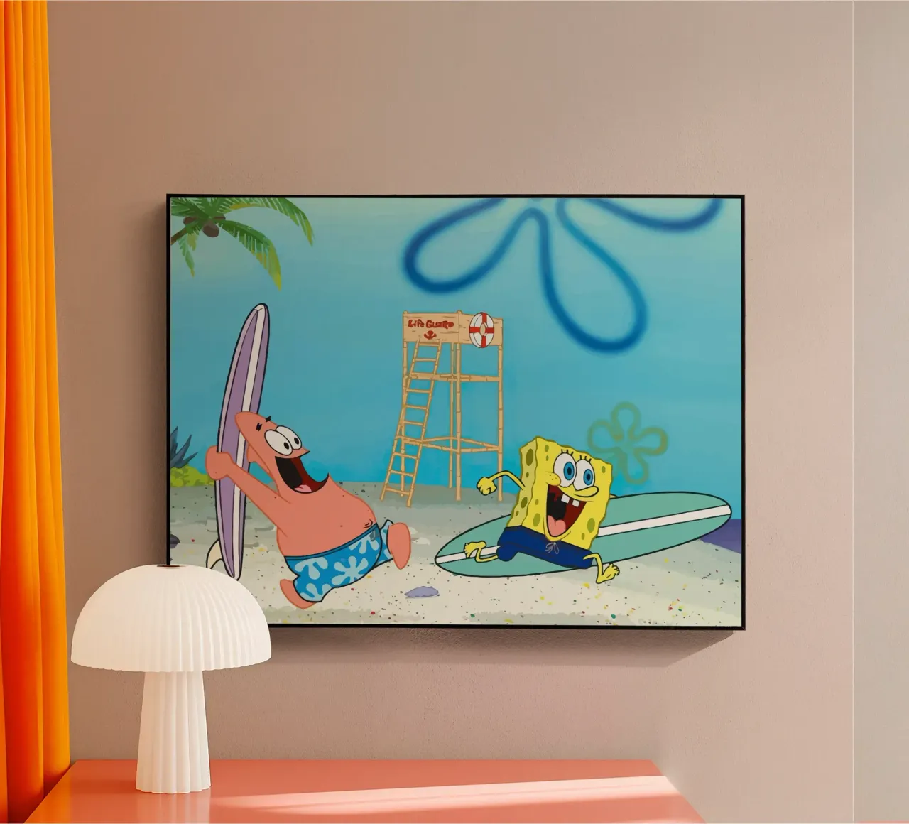 Spongebob and Patrick go surfing plexiglass da Dumery Art