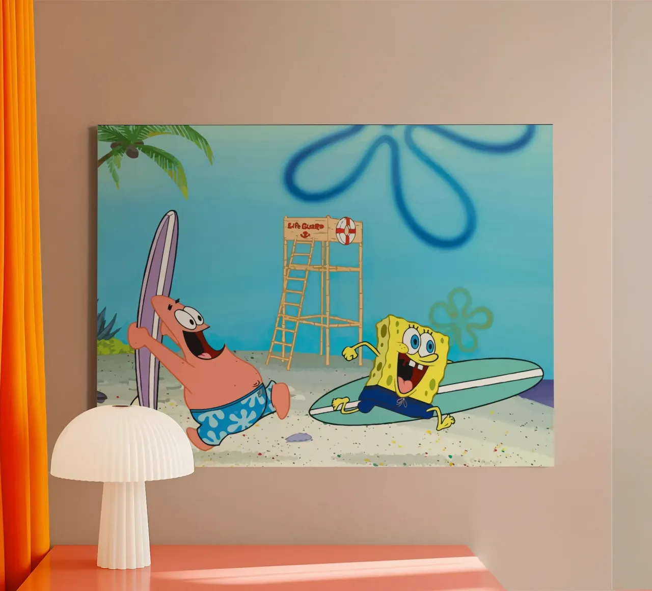 Spongebob and Patrick go surfing tela con Cornice a cassetta da Dumery Art