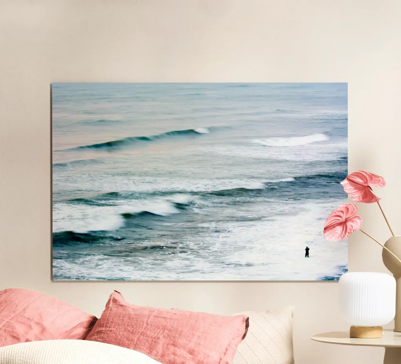 Il pescatore II poster con telaio in legno da Tal Paz-Fridman