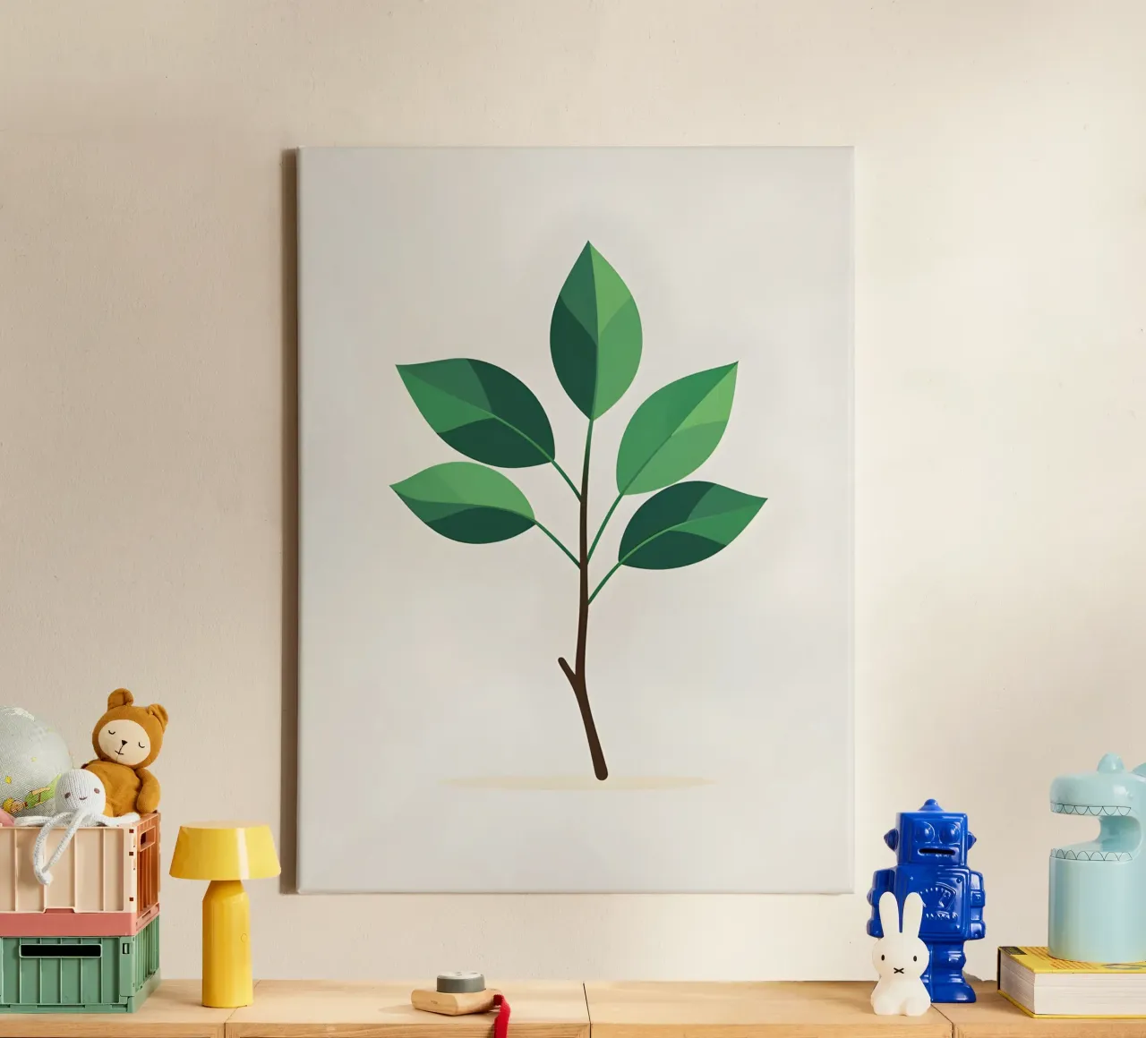 Simple branch canvas with Floater frame by botanical