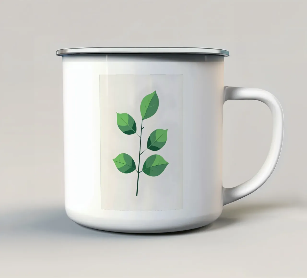 Ramo semplice tazza in smalto da Botanical Gallery