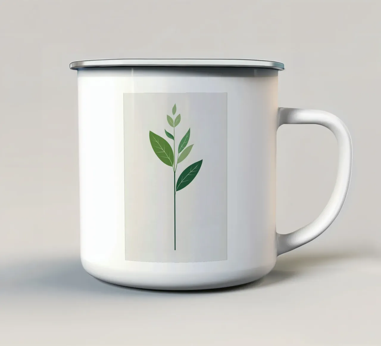 Stelo di pianta minimalista tazza in smalto da Botanical Gallery