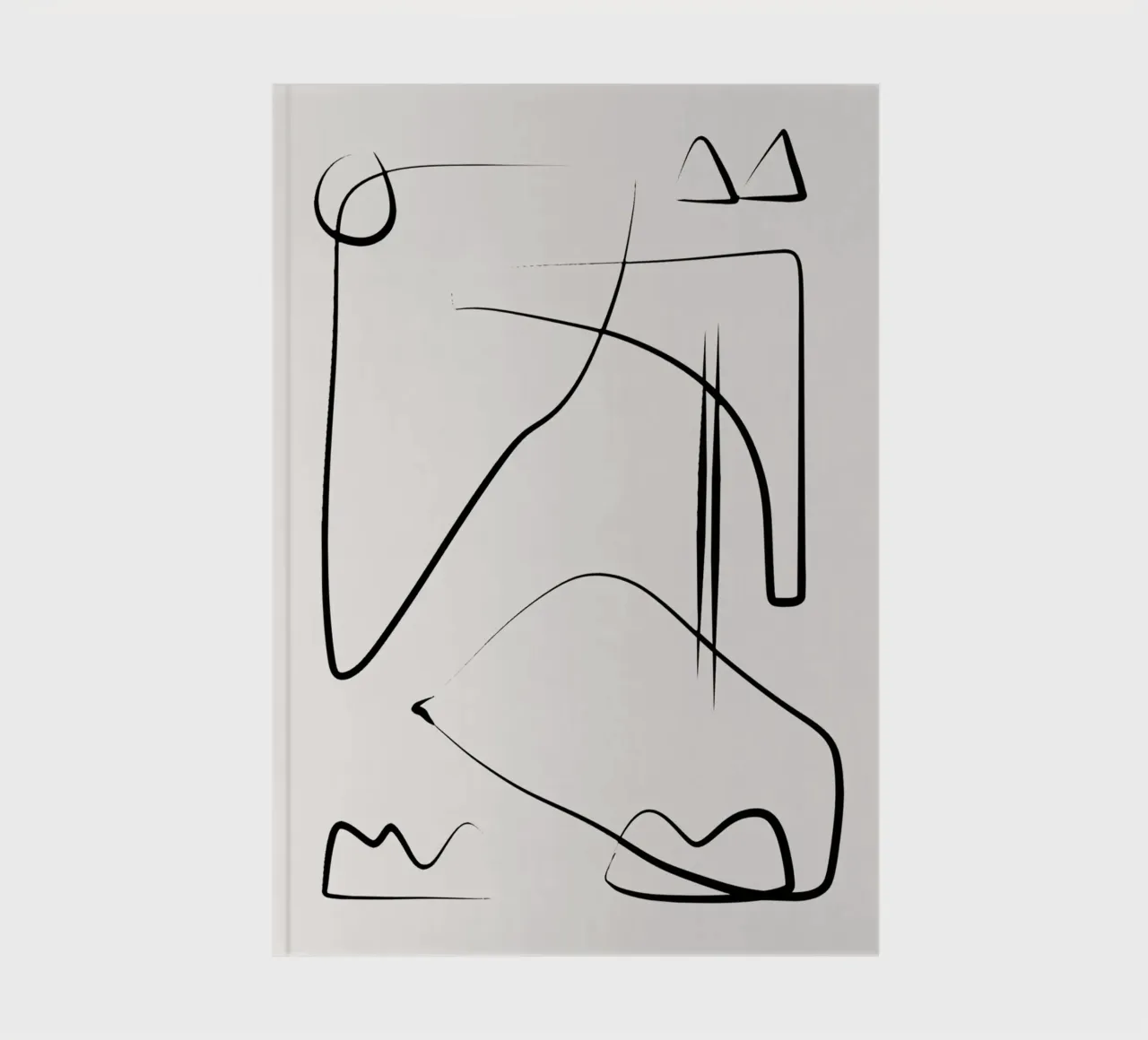 Ink line art abstract notebook by Little Dean