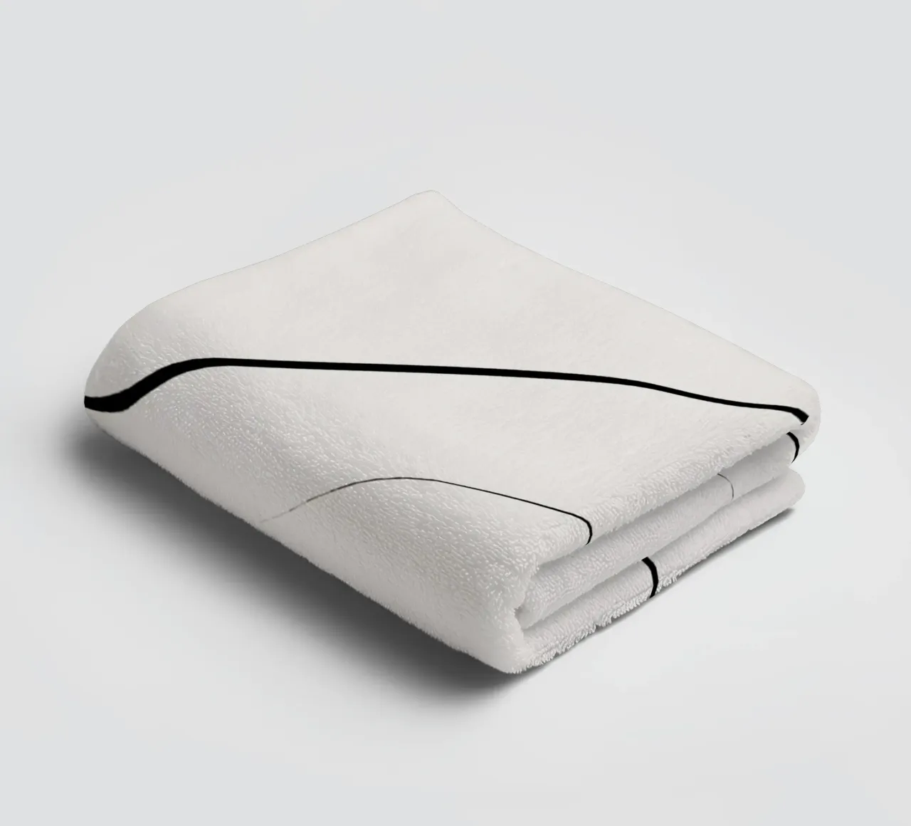 Ink line art abstract towel by Little Dean