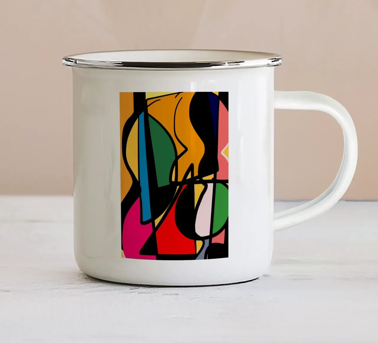 Piastrella di colore organico 14 tazza in smalto da Little Dean