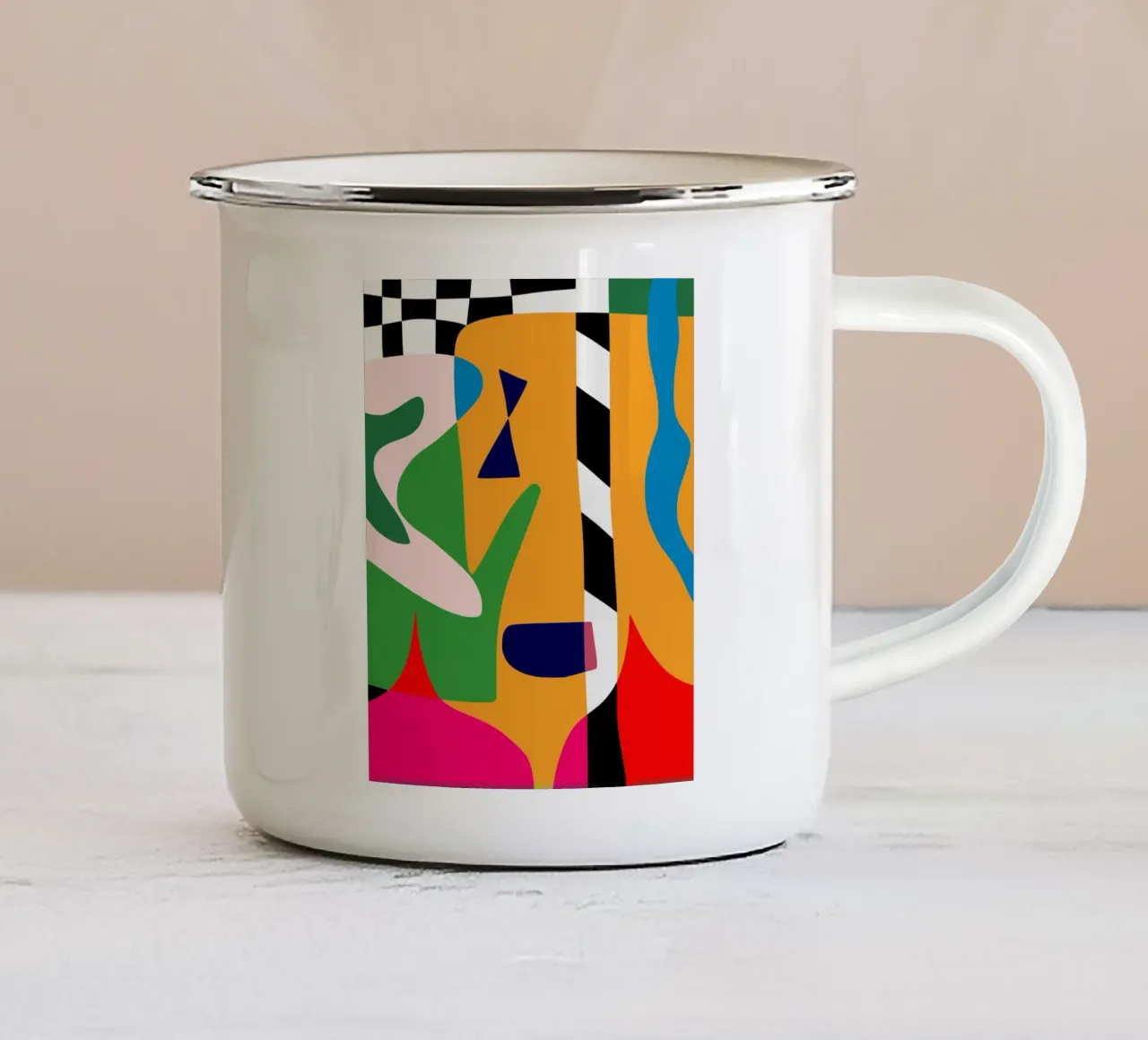 Piastrella di colore organico 15 tazza in smalto da Little Dean