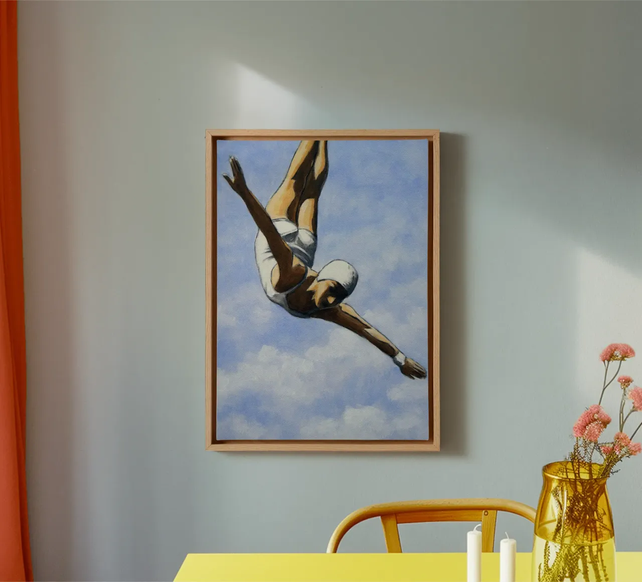Tuffo tra le nuvole II - Sarah Morrissette tela con Cornice a cassetta da Rachelwhell