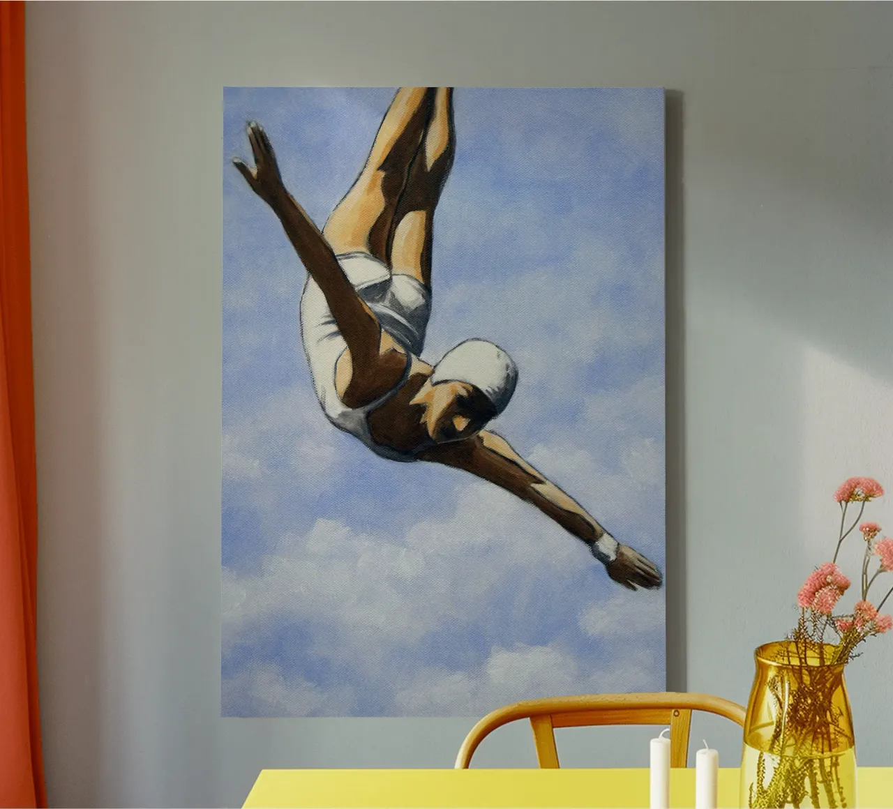 Tuffo tra le nuvole II - Sarah Morrissette tela con Cornice a cassetta da Rachelwhell