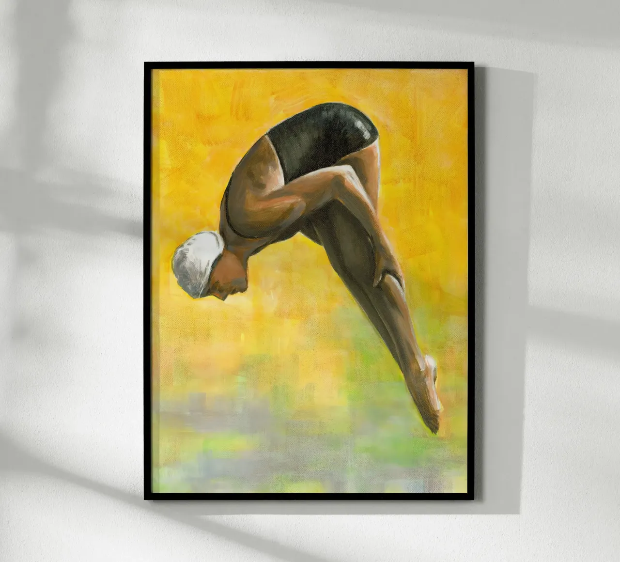 Plongeur sur le jaune - Sarah Morrissette poster de Rachelwhell