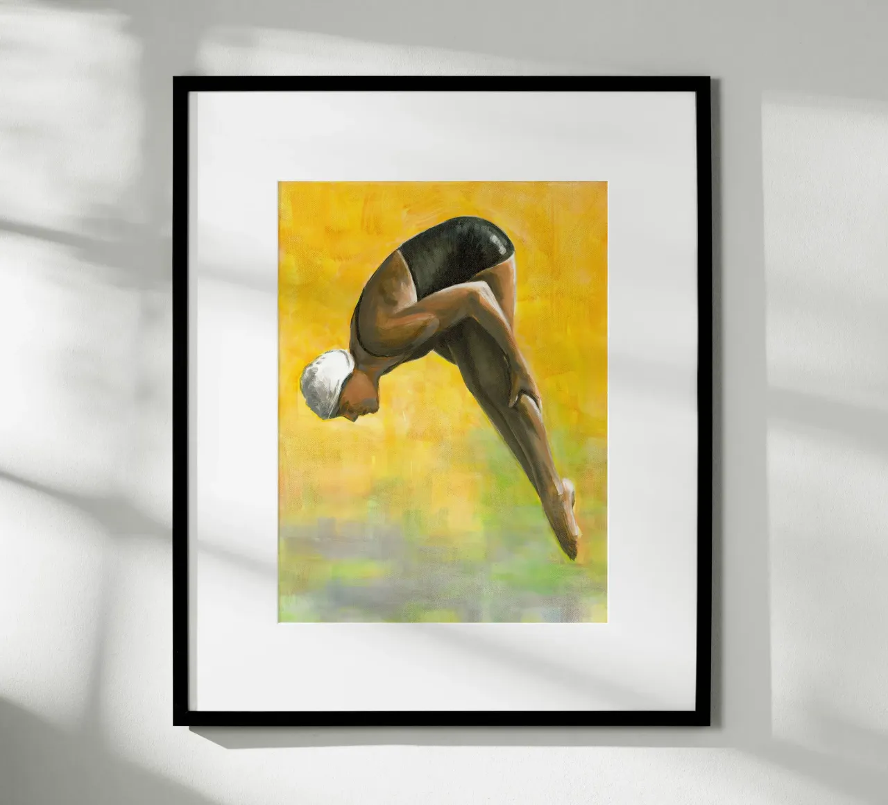 Plongeur sur le jaune - Sarah Morrissette poster de Rachelwhell
