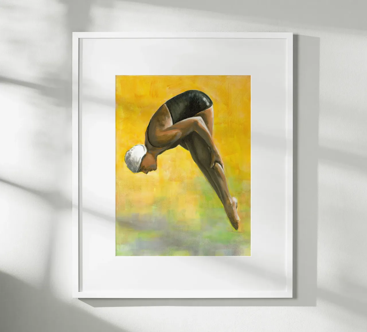 Plongeur sur le jaune - Sarah Morrissette poster de Rachelwhell