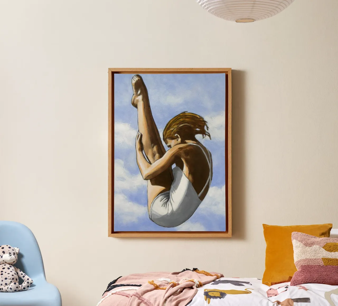 Tuffatore senza berretto - Sarah Morrissette- tela con Cornice a cassetta da Rachelwhell