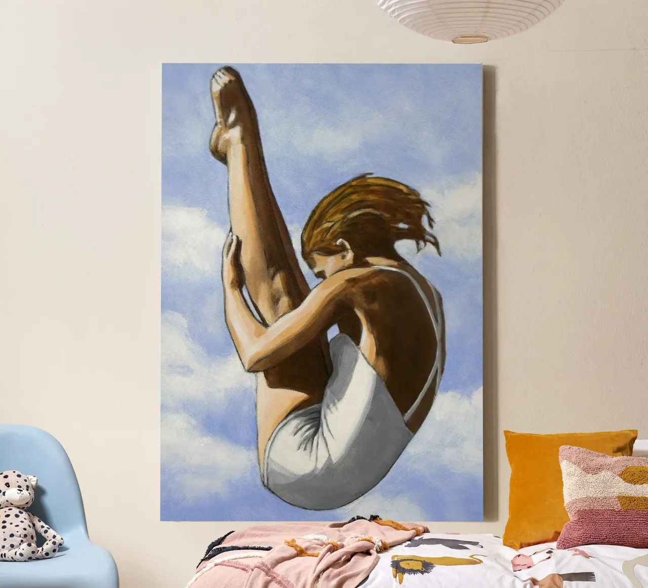 Tuffatore senza berretto - Sarah Morrissette- tela con Cornice a cassetta da Rachelwhell