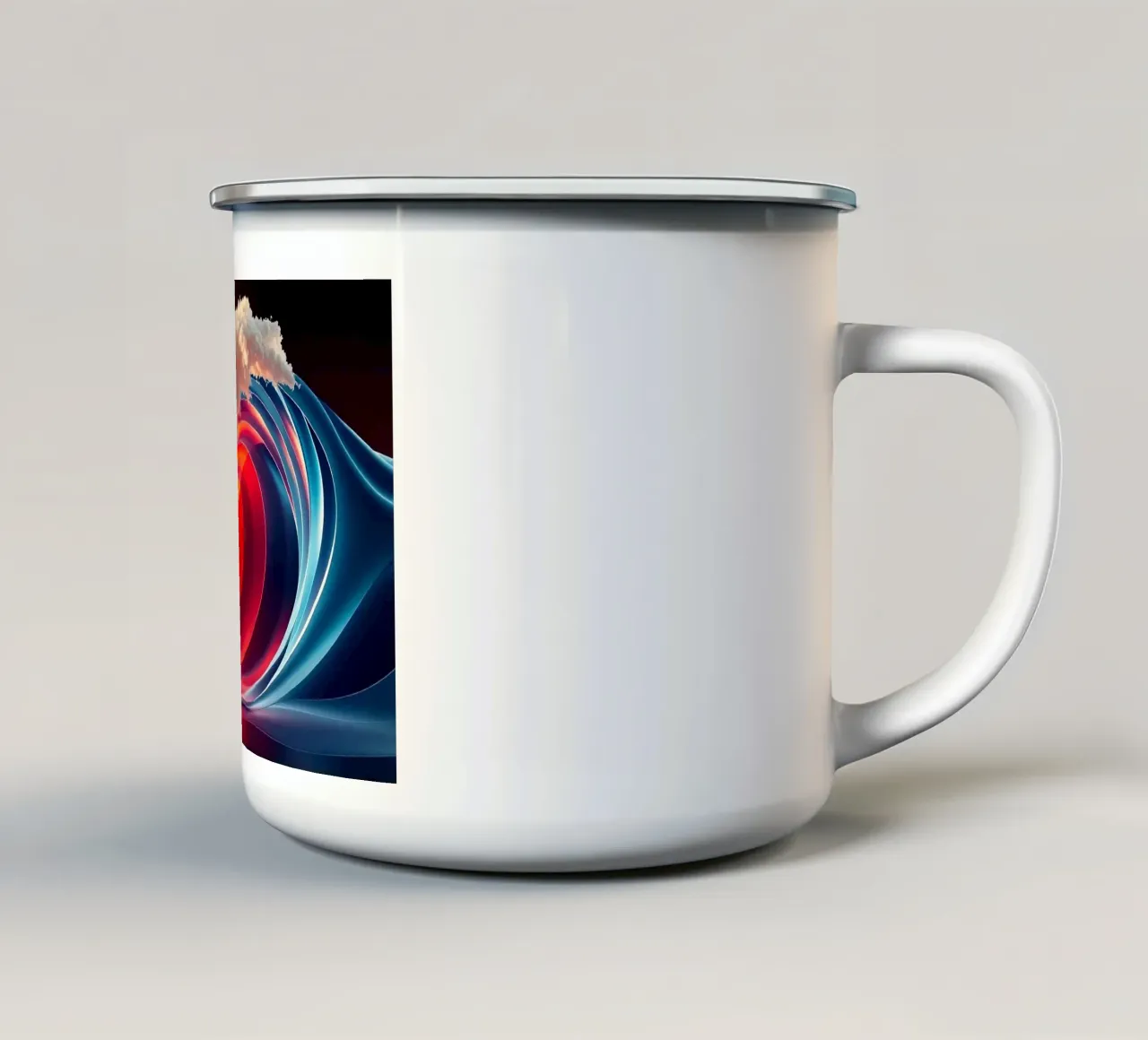 Onda astratta colorata tazza in smalto da BenCoStyle