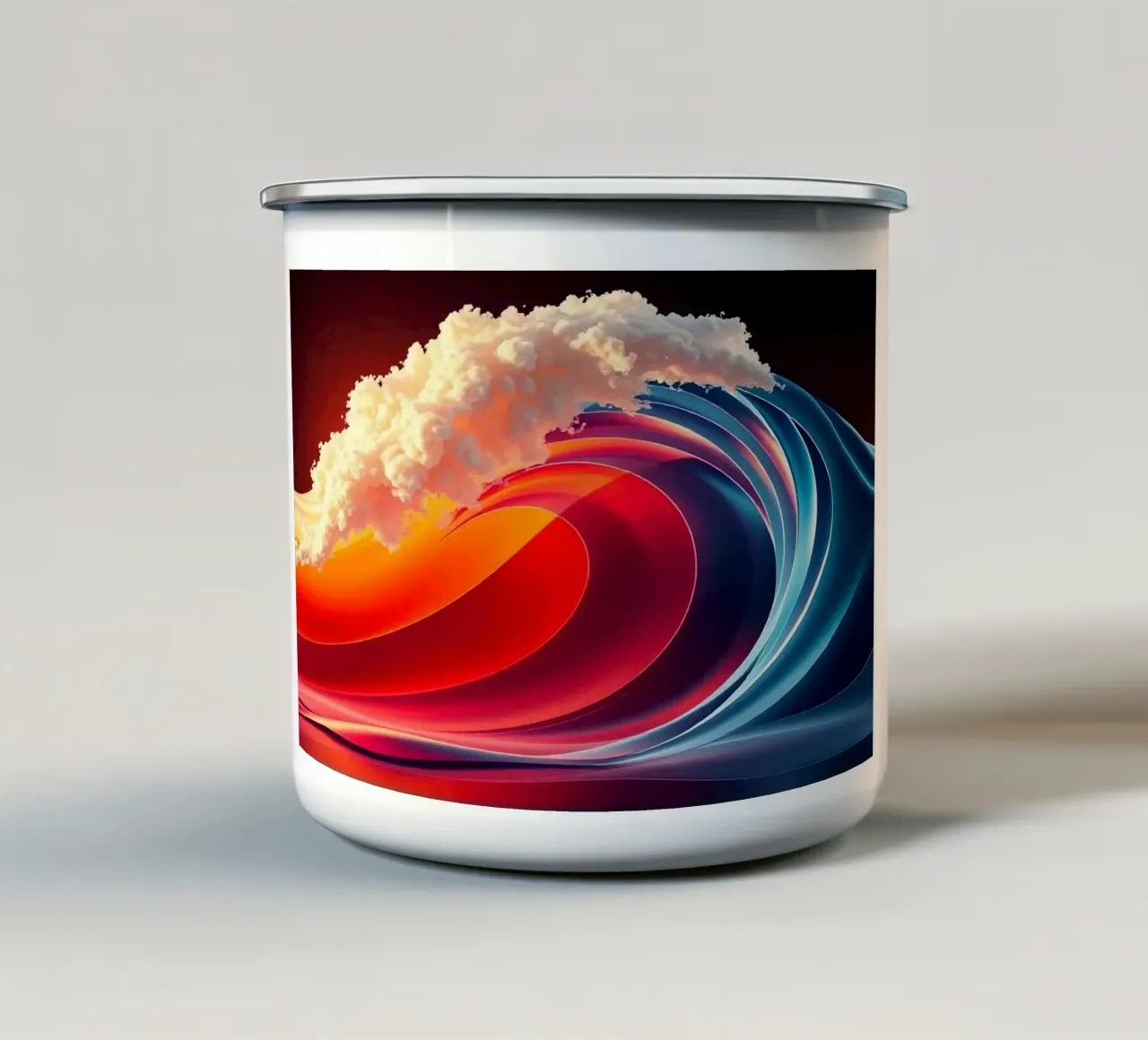 Onda astratta colorata tazza in smalto da BenCoStyle