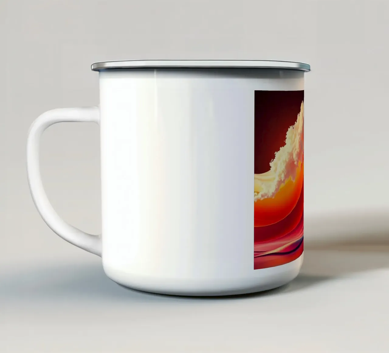 Onda astratta colorata tazza in smalto da BenCoStyle