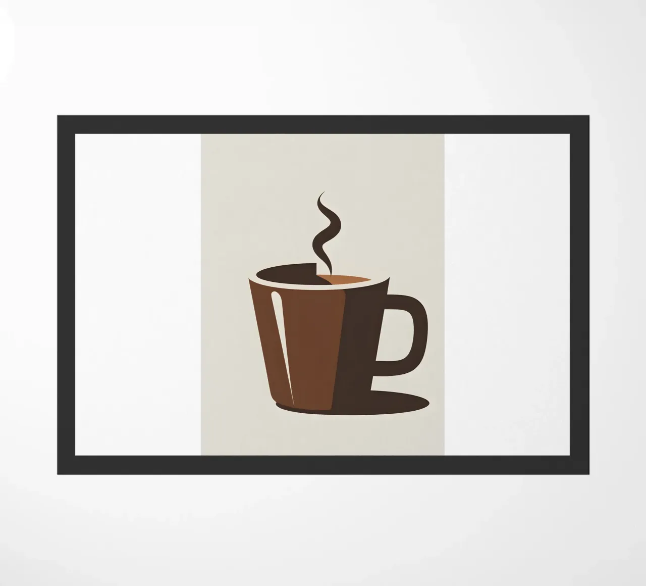 Sagoma di una tazza di caffè zerbino da LIFESTYLE OBJECTS