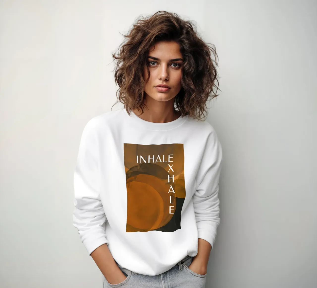 Abstract Paint Circle Brushes - Inhale Exhale sweatshirt van pierosvisuals