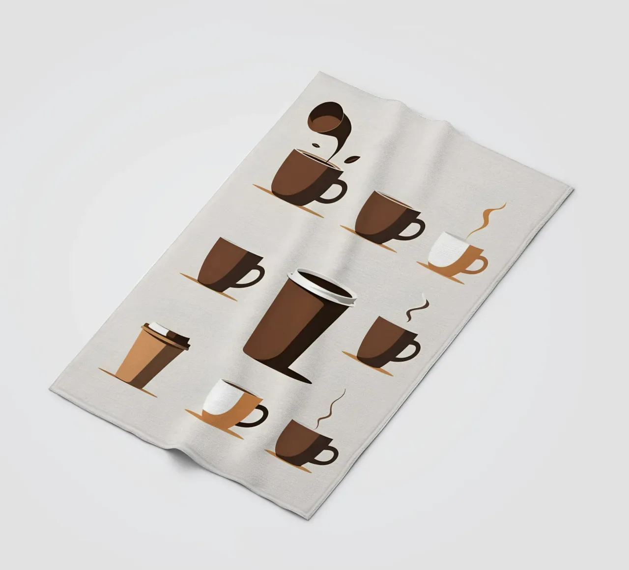 Sagoma di una tazza di caffè coperta in pile da LIFESTYLE OBJECTS