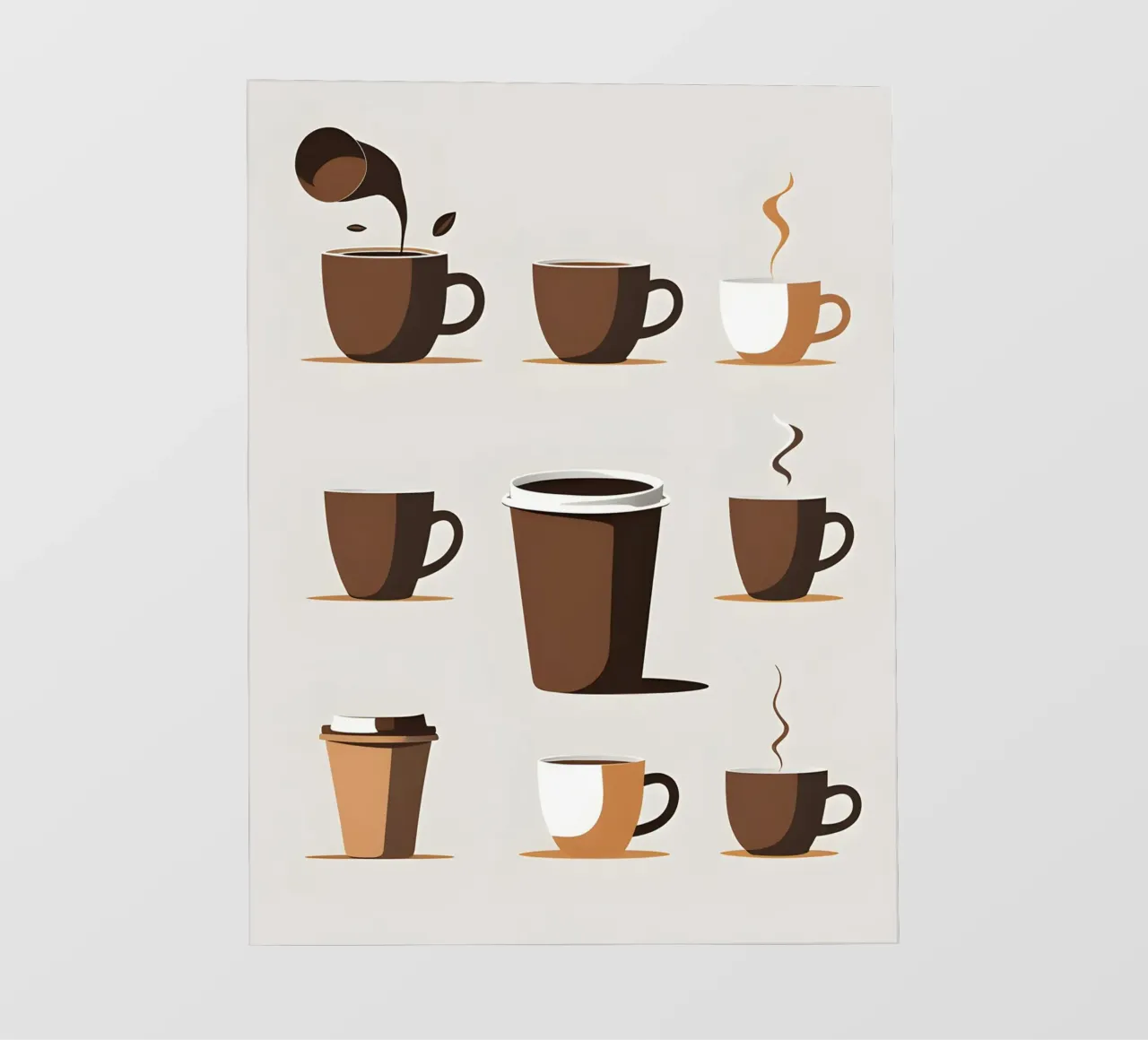 Sagoma di una tazza di caffè pellicola backlit da LIFESTYLE OBJECTS