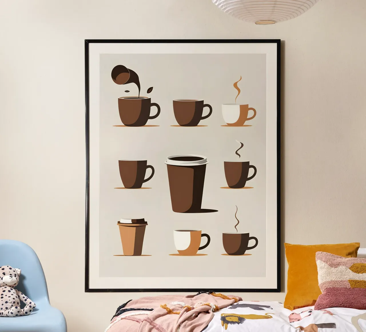 Sagoma di una tazza di caffè poster da LIFESTYLE OBJECTS